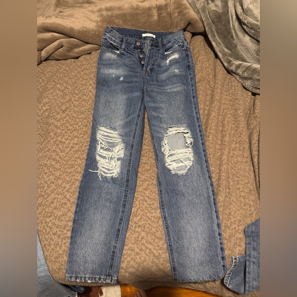Distressed Blue Jeans pacsun straight leg